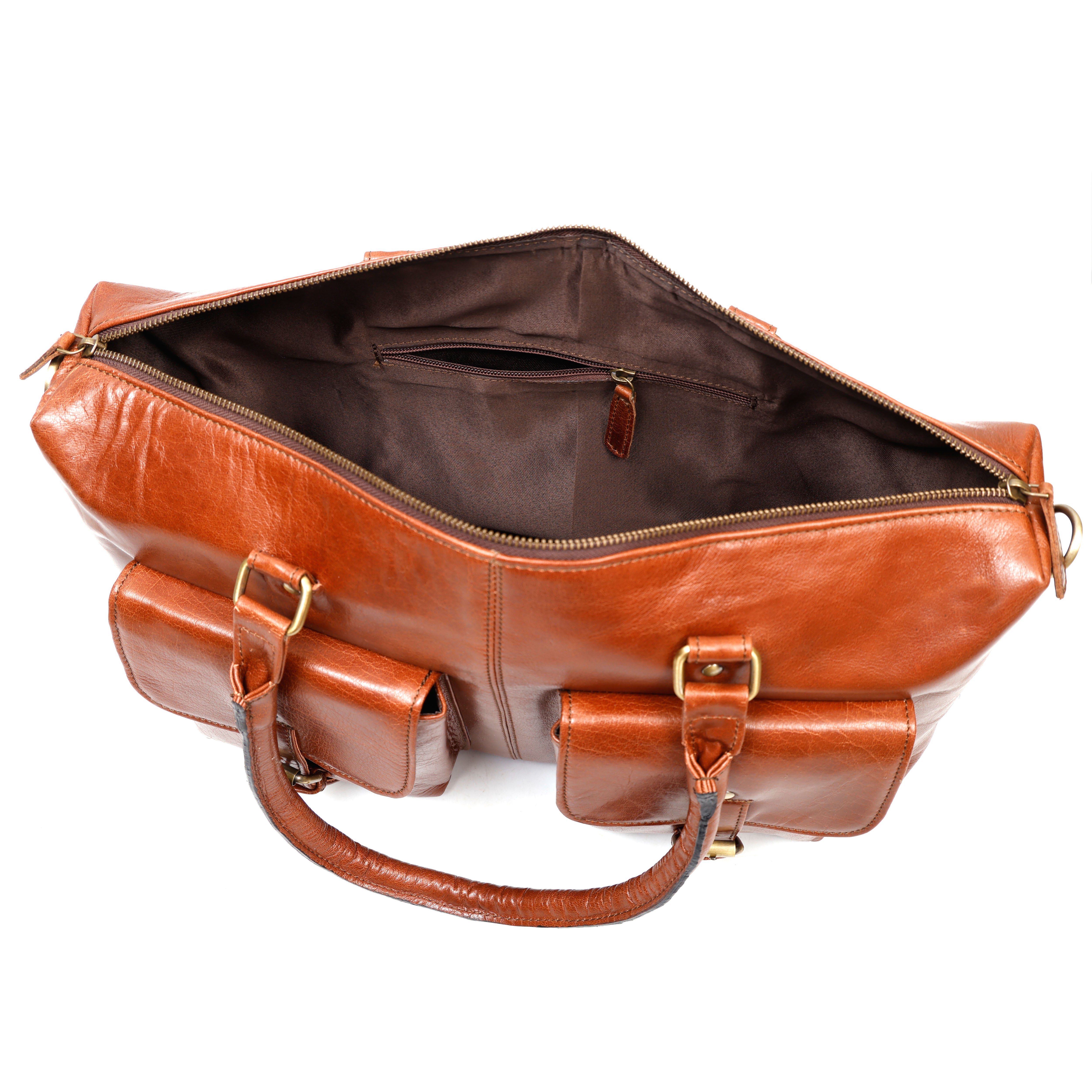 THE Evanna brown large leather tote