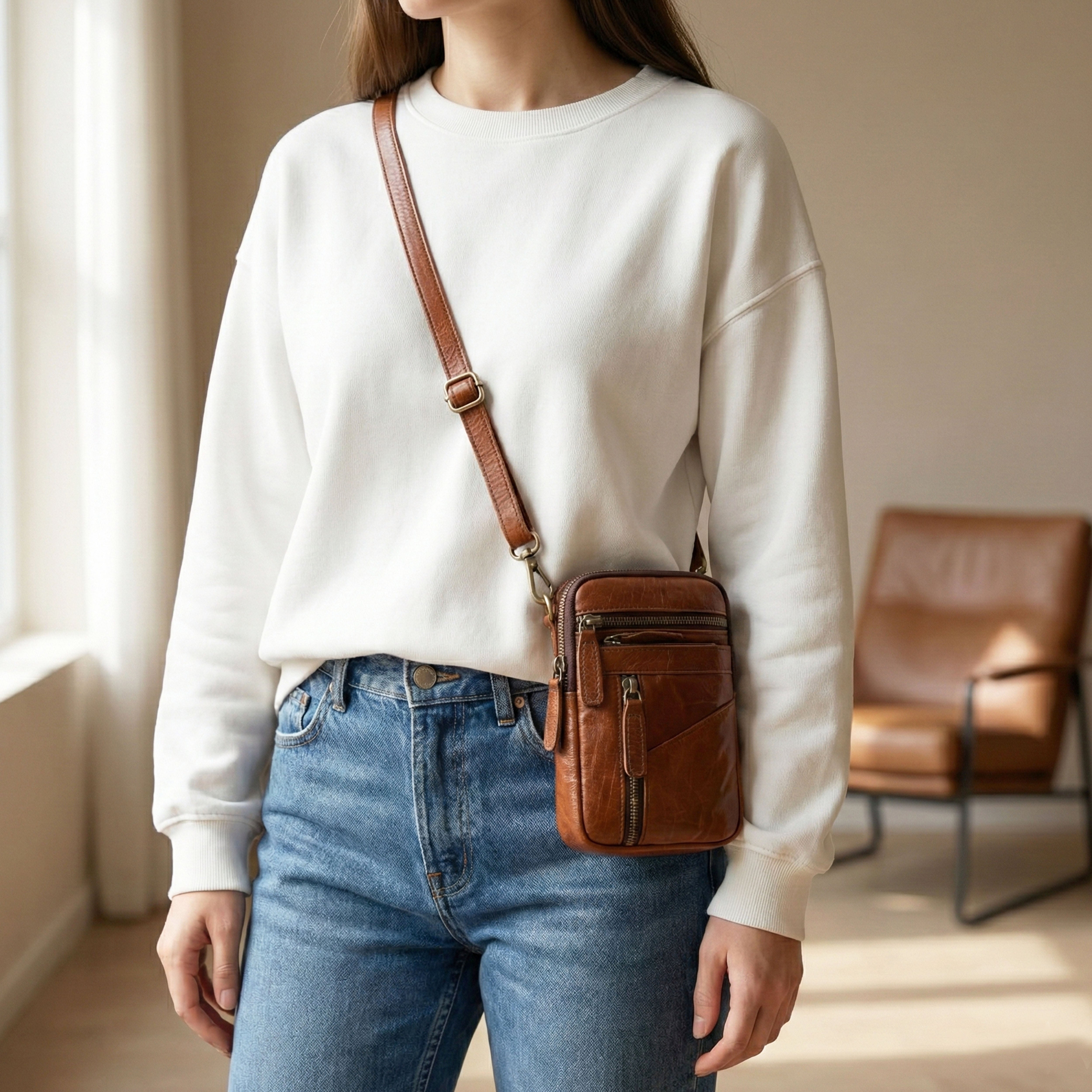 Luna Leather Smartphone Bag