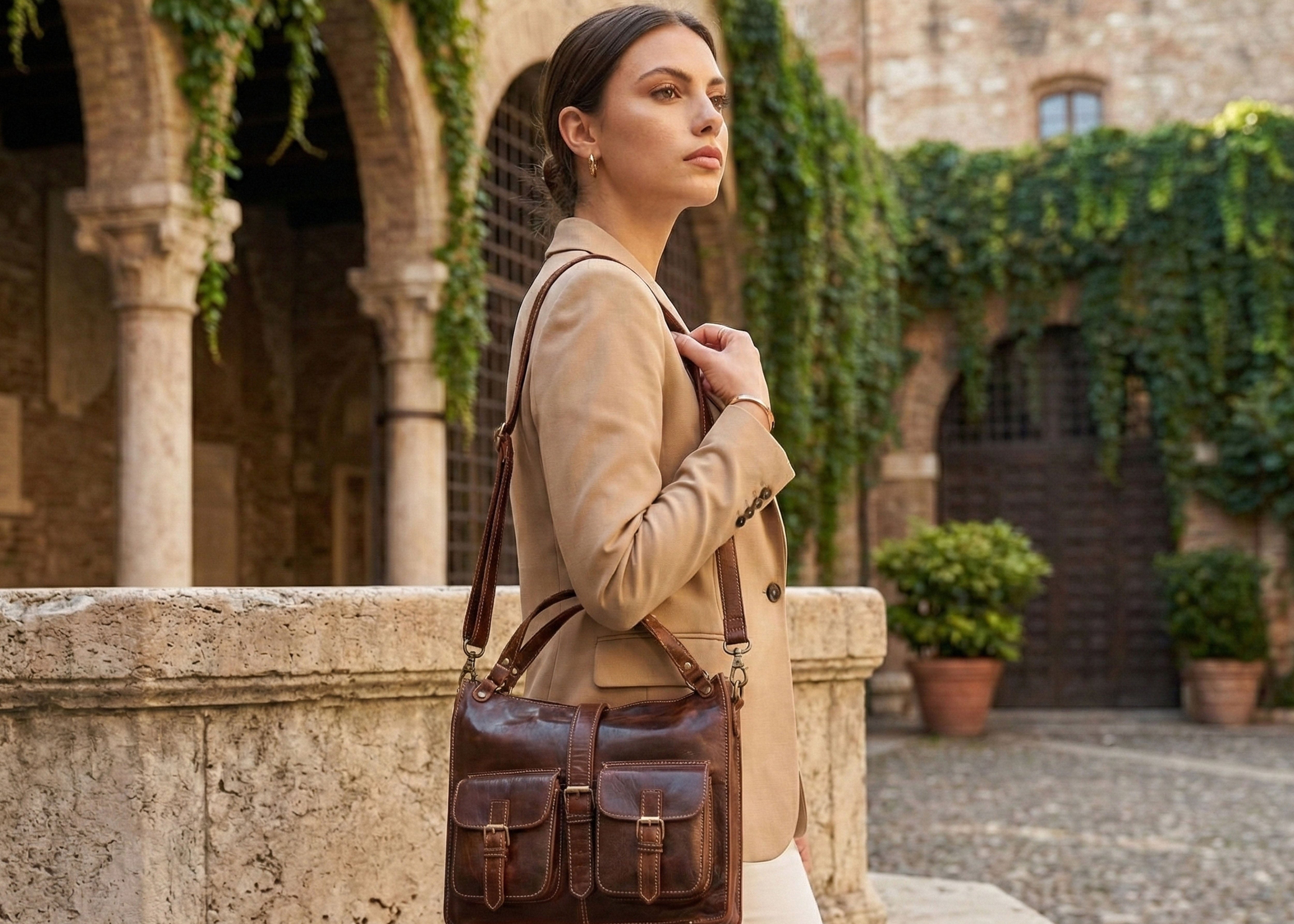 Arlena Leather Tote Bag
