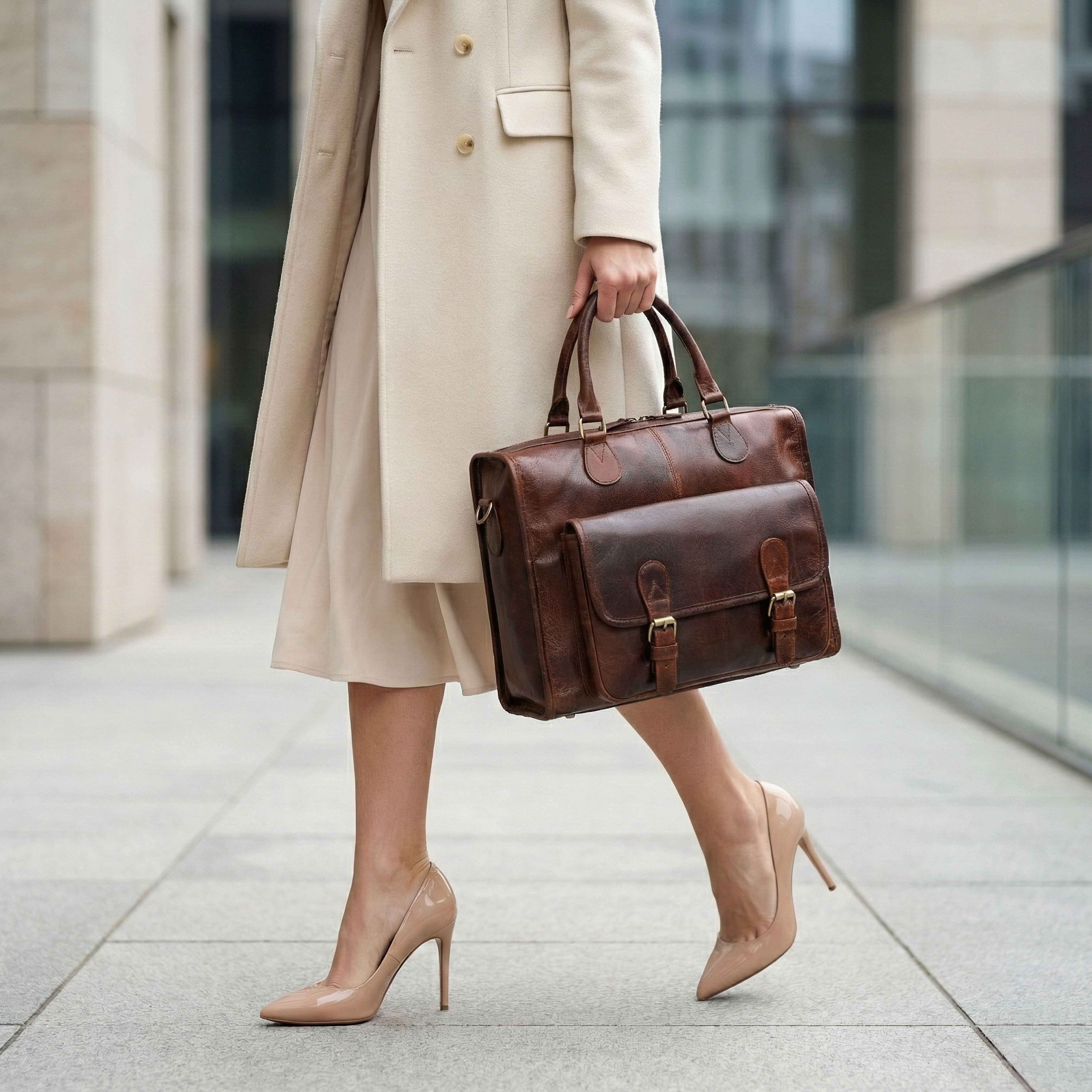 Liora Leather Diaper Bag