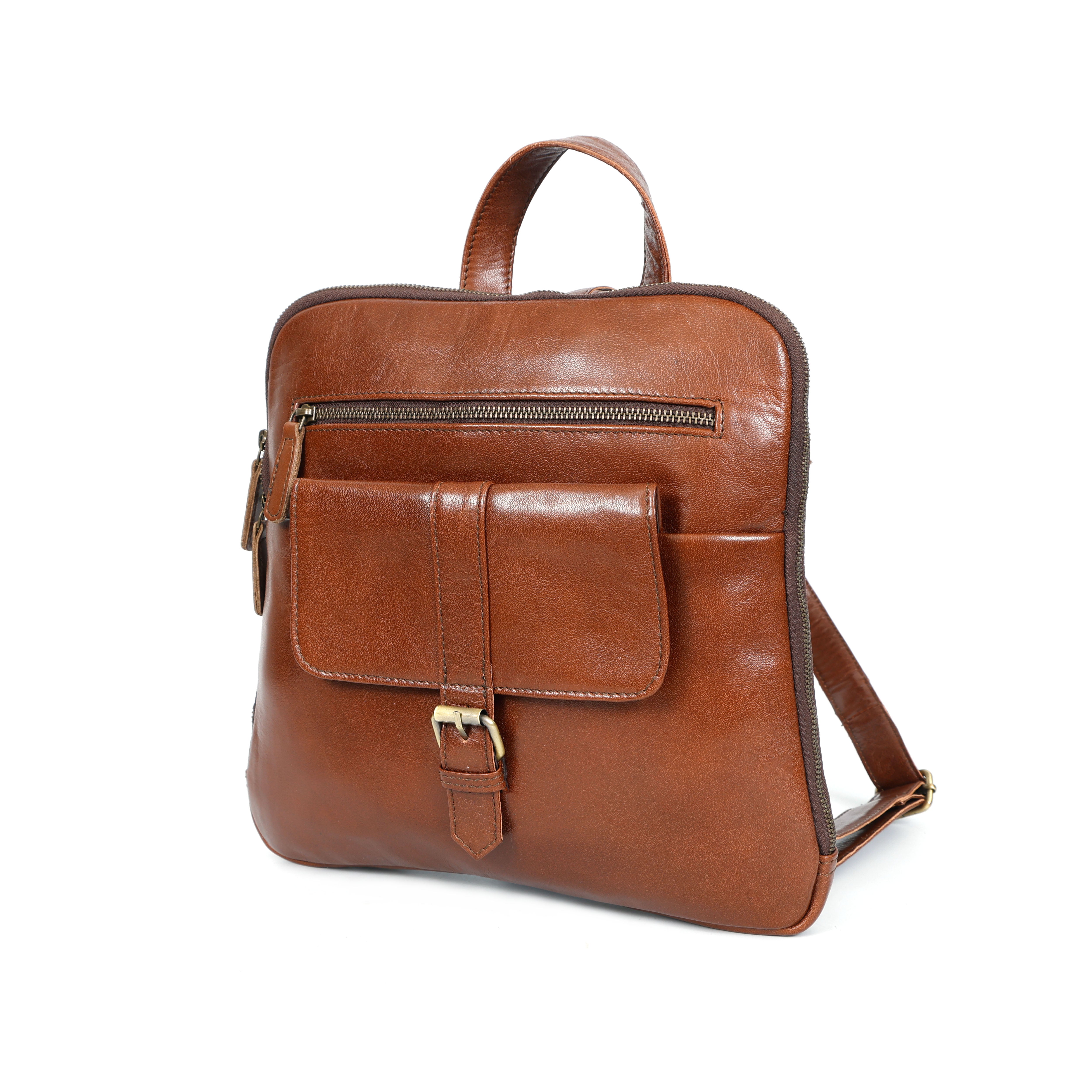 Rubi Leather Pocket Backpack