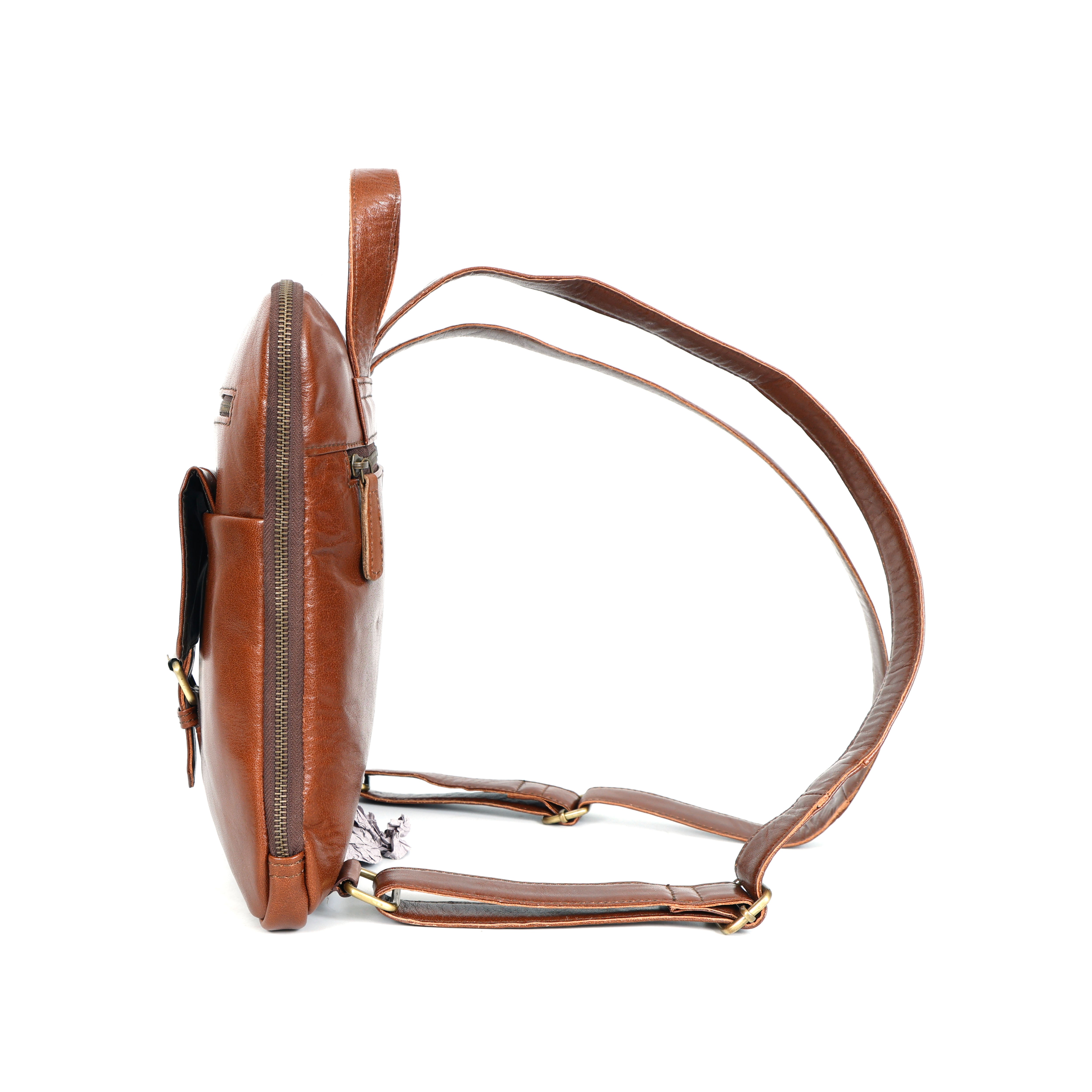 Rubi Leather Pocket Backpack