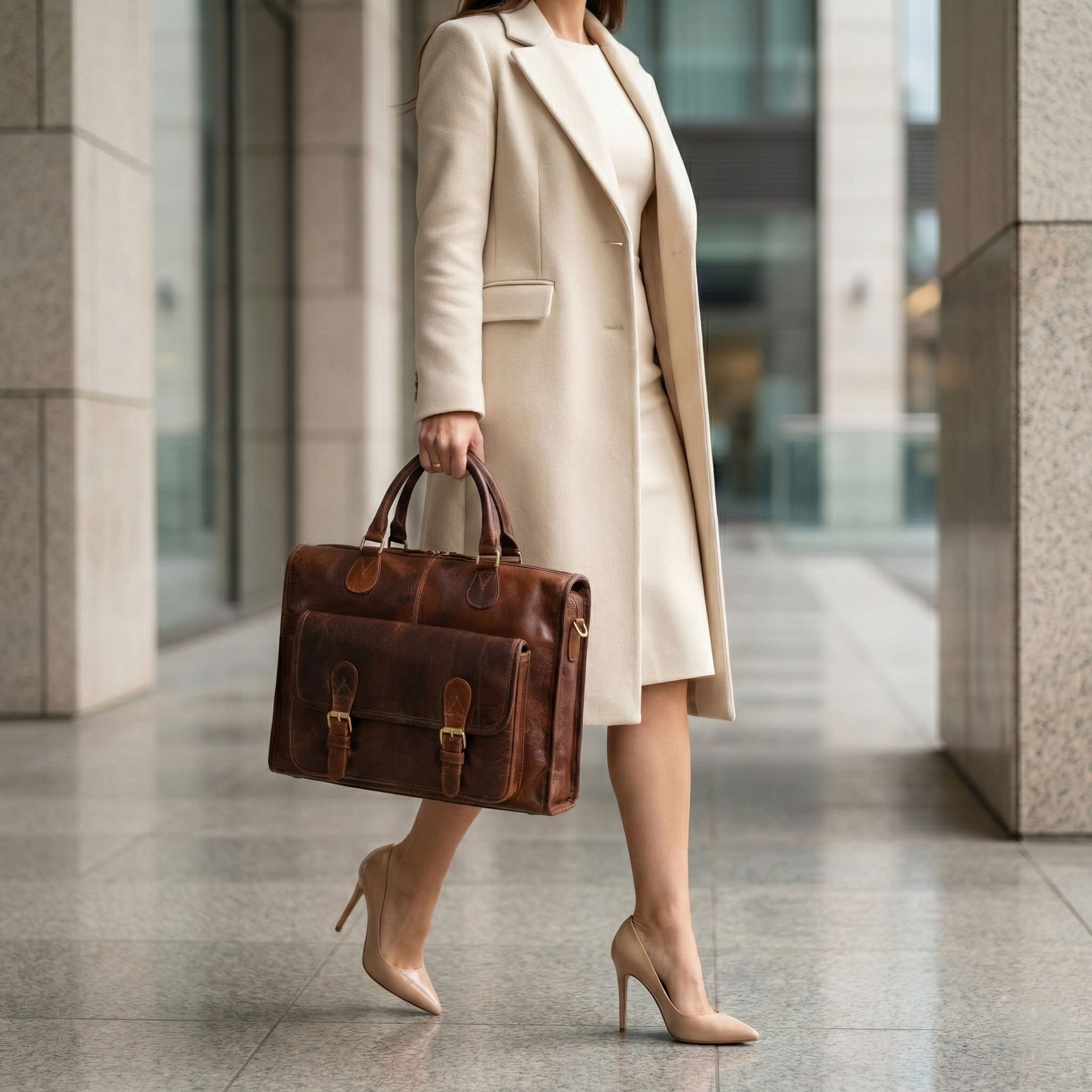 Liora Leather Diaper Bag