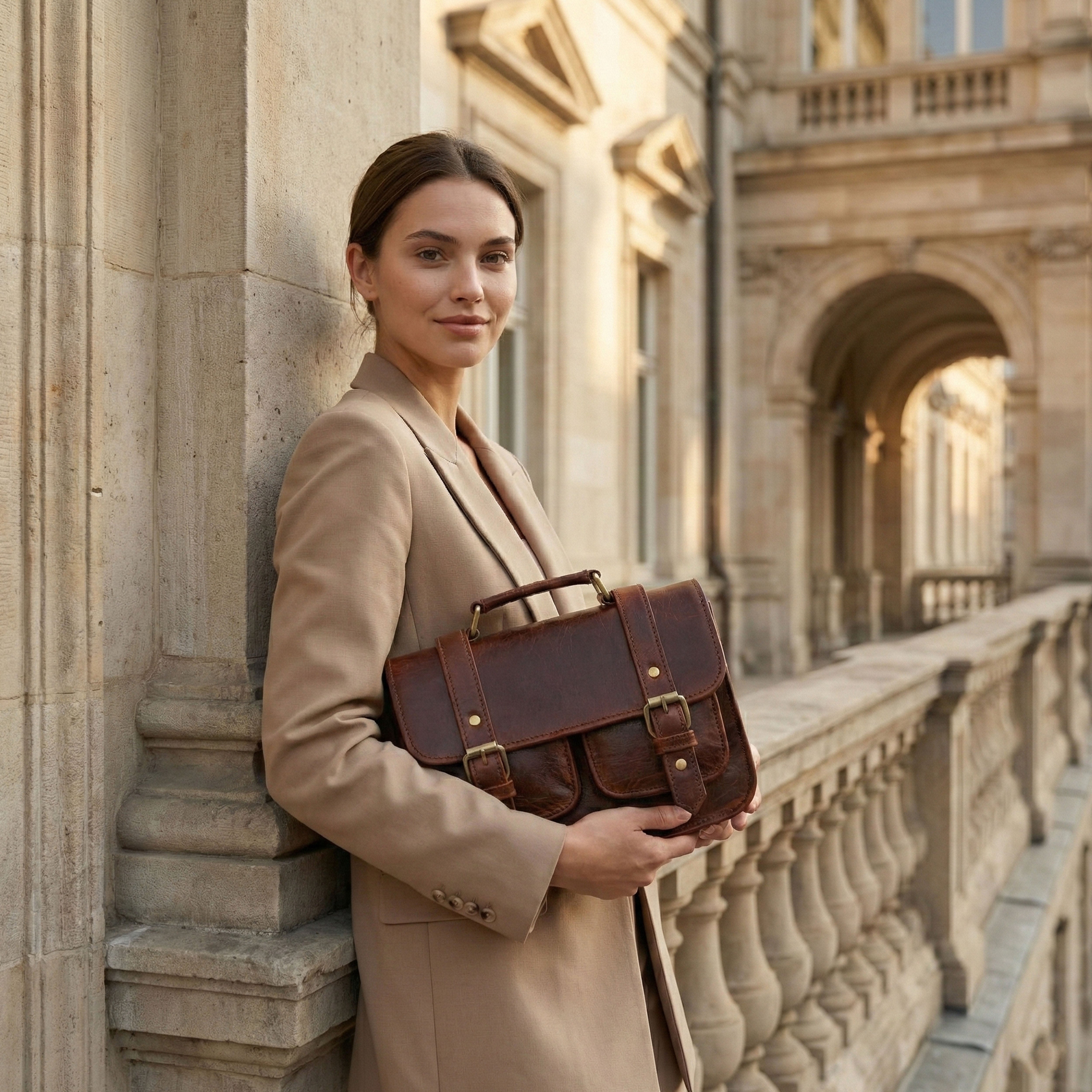 The Elowen Leather Satchel Crossbody Bag