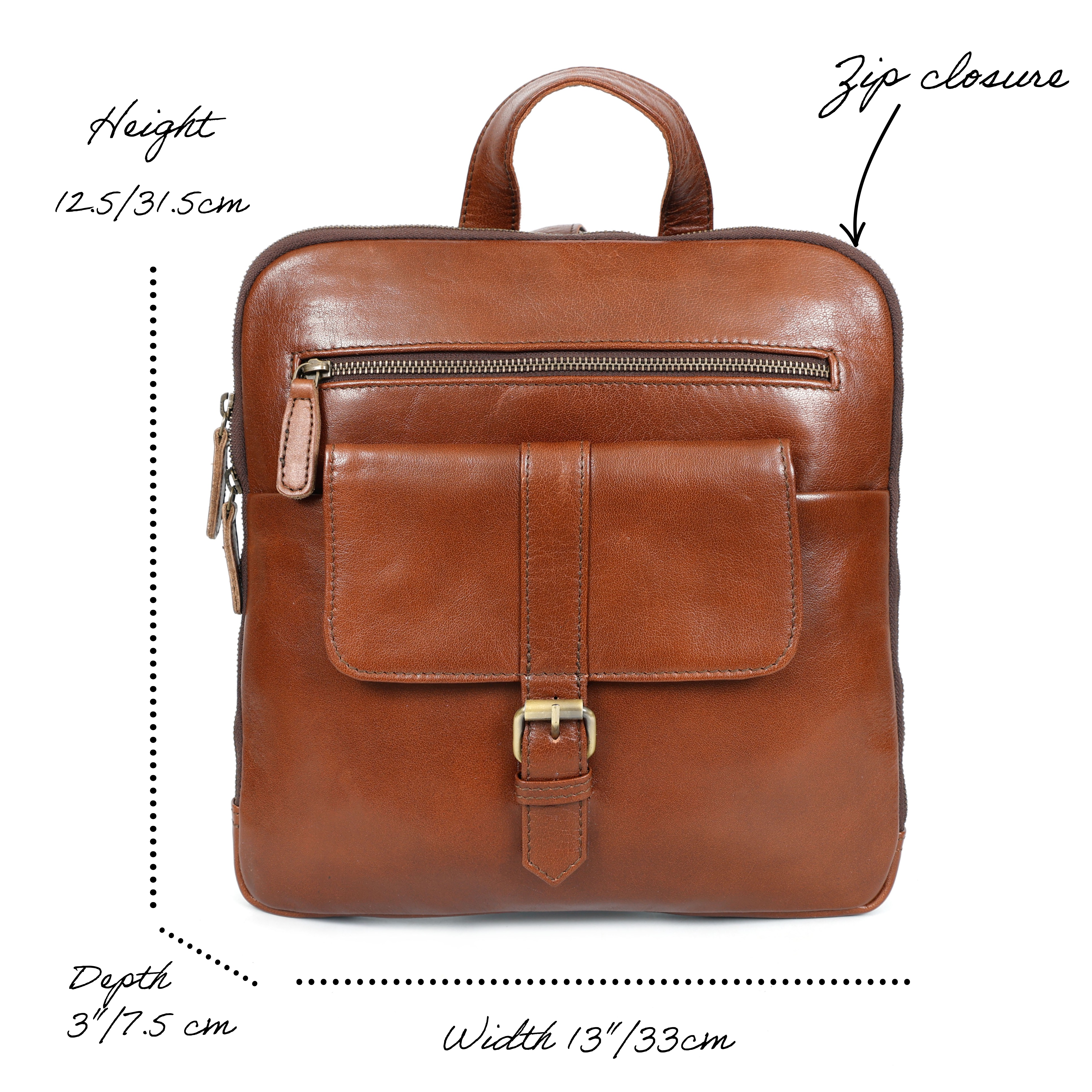 Rubi Leather Pocket Backpack