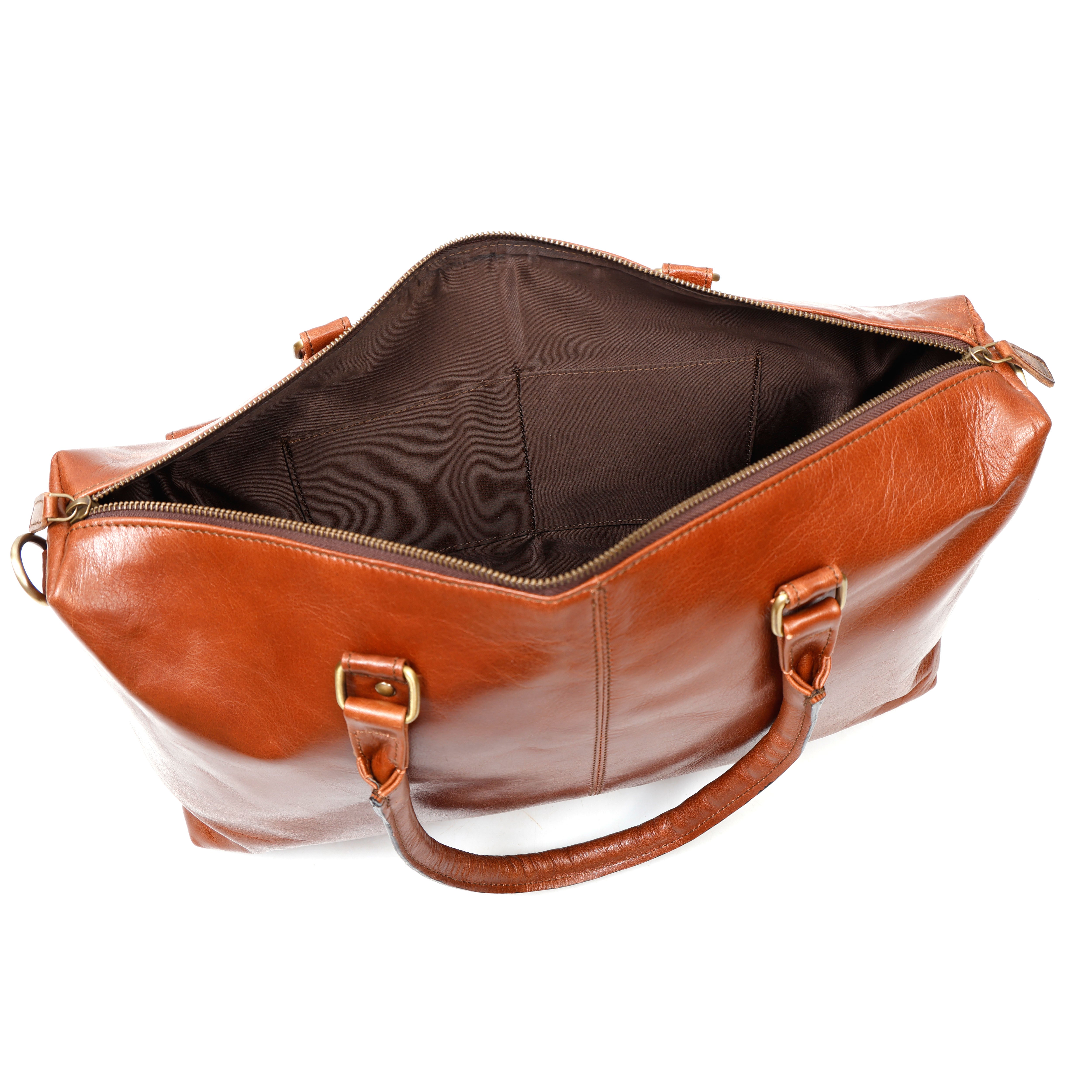 THE Evanna brown large leather tote