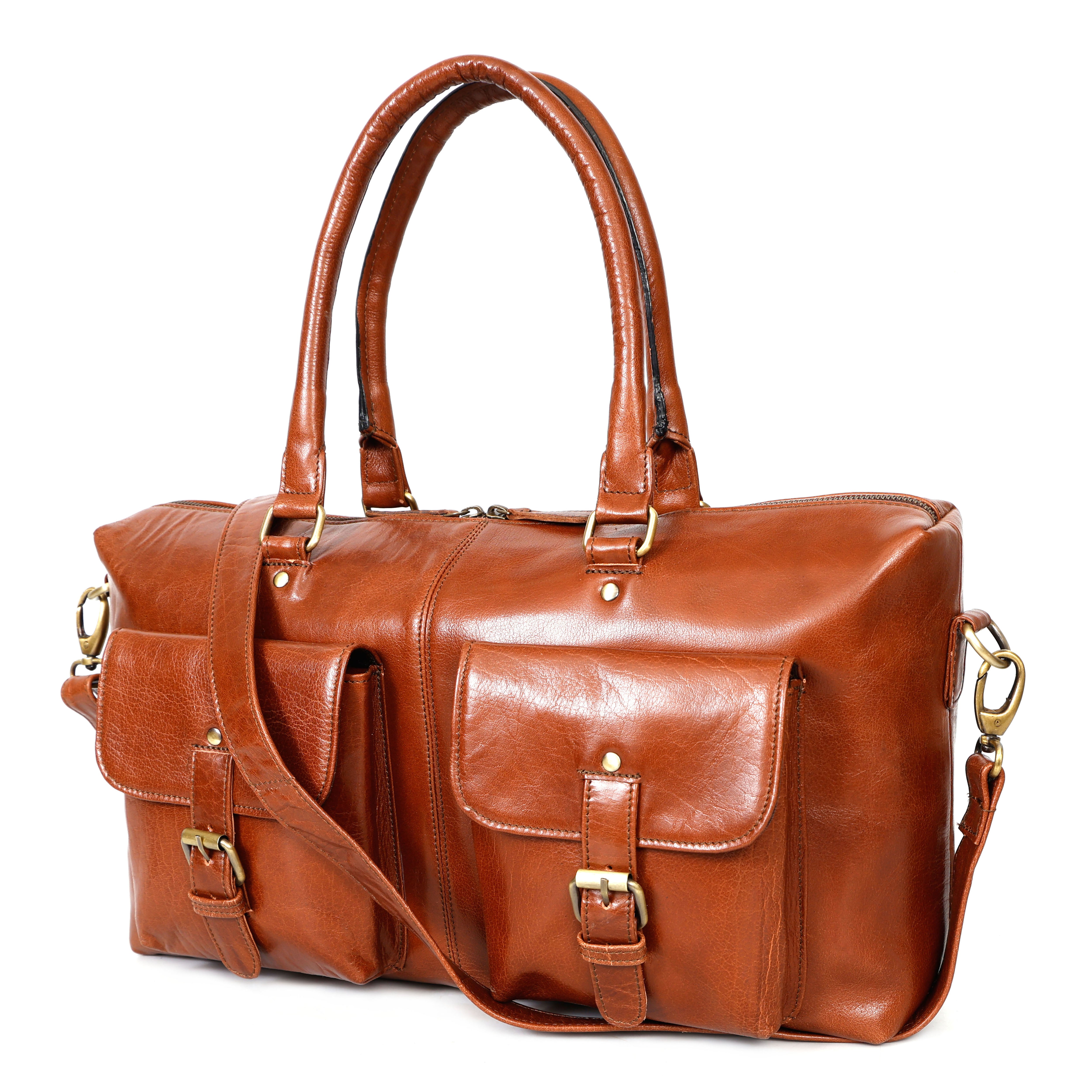 THE Evanna brown large leather tote