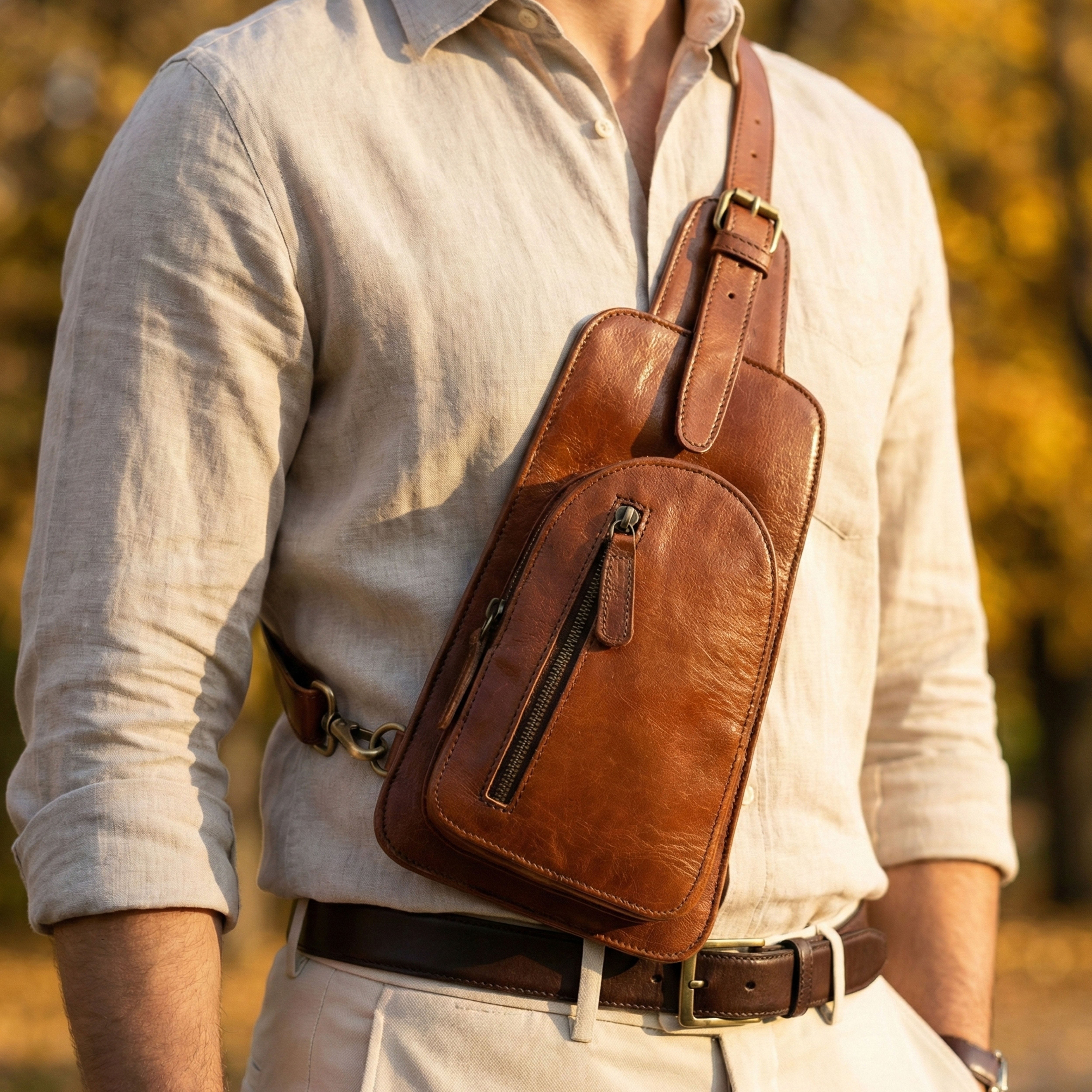 Mira Leather Crossbody Sling Bag&nbsp;