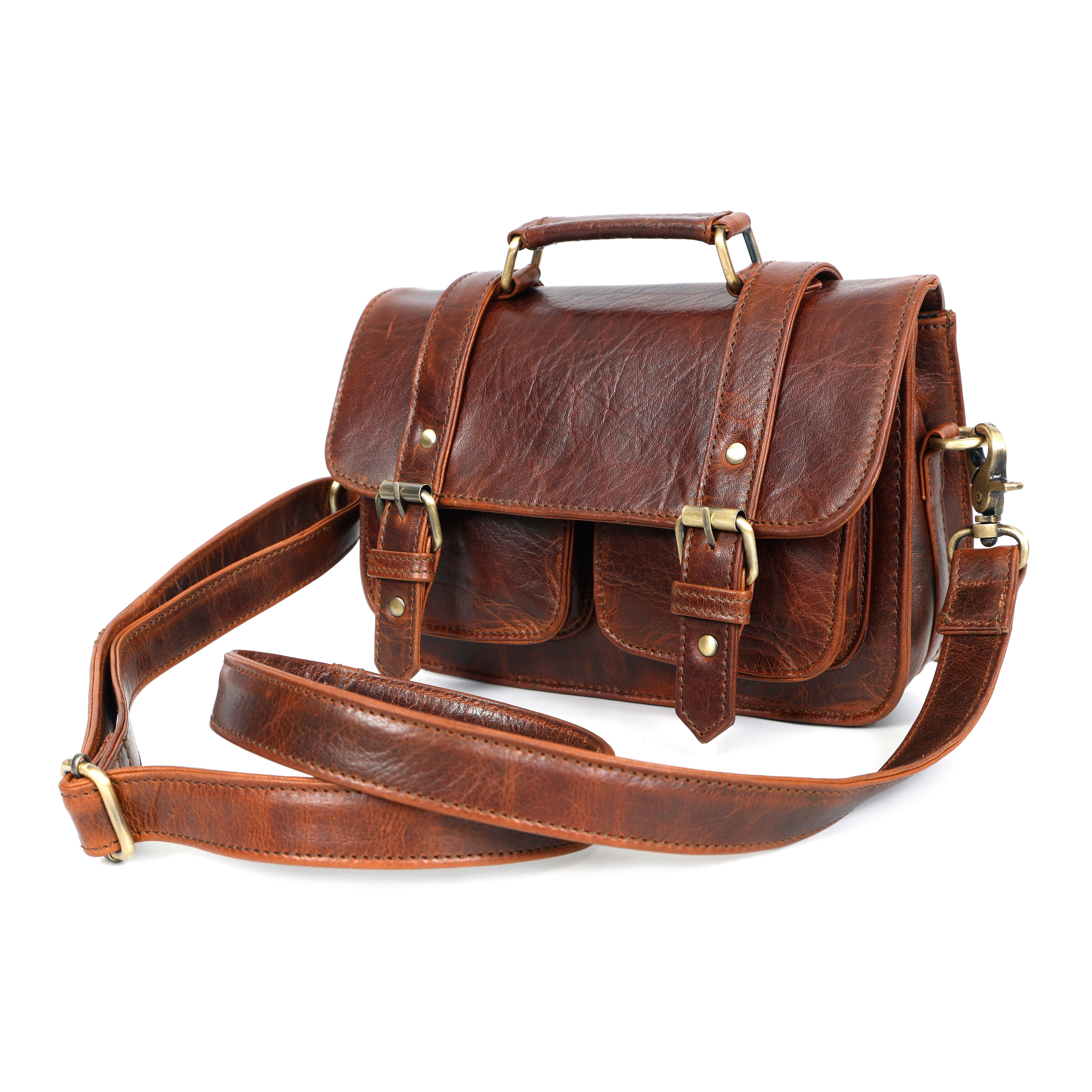 The Elowen Leather Satchel Crossbody Bag