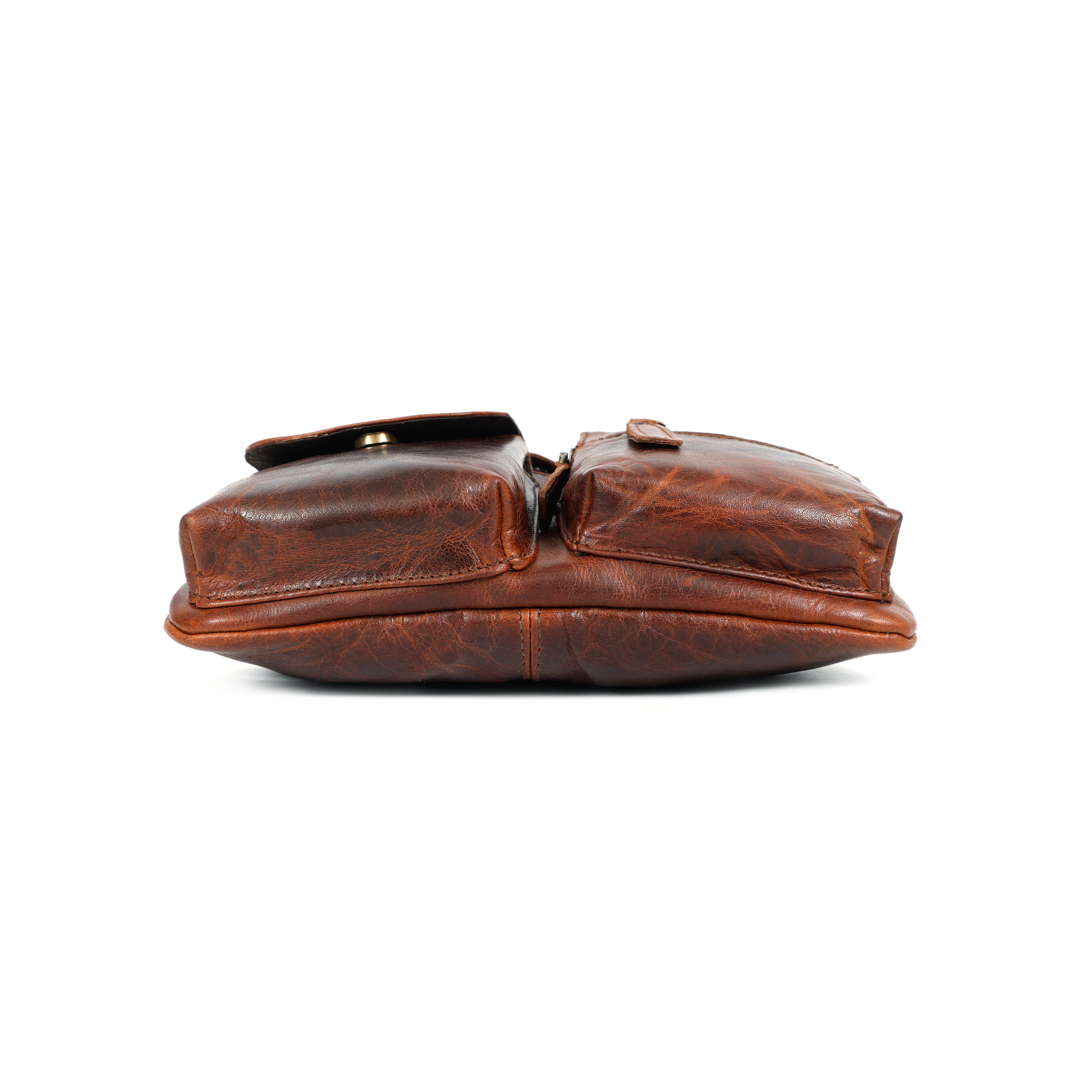 Marielle Brown Leather Crossbody Organiser Bag