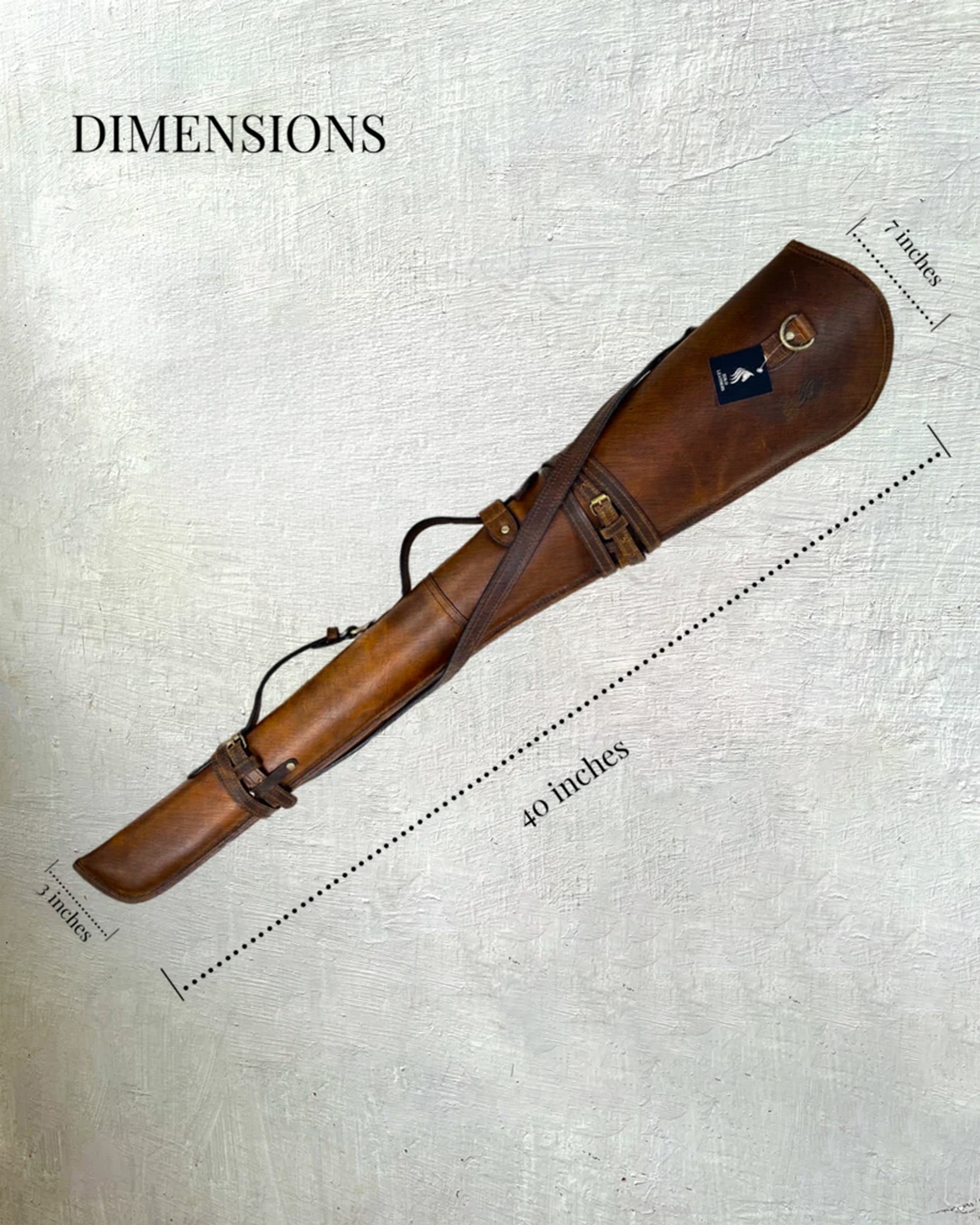 Handmade Leather Carry Case with Adjustable Strap | Suitable Tool For Defence