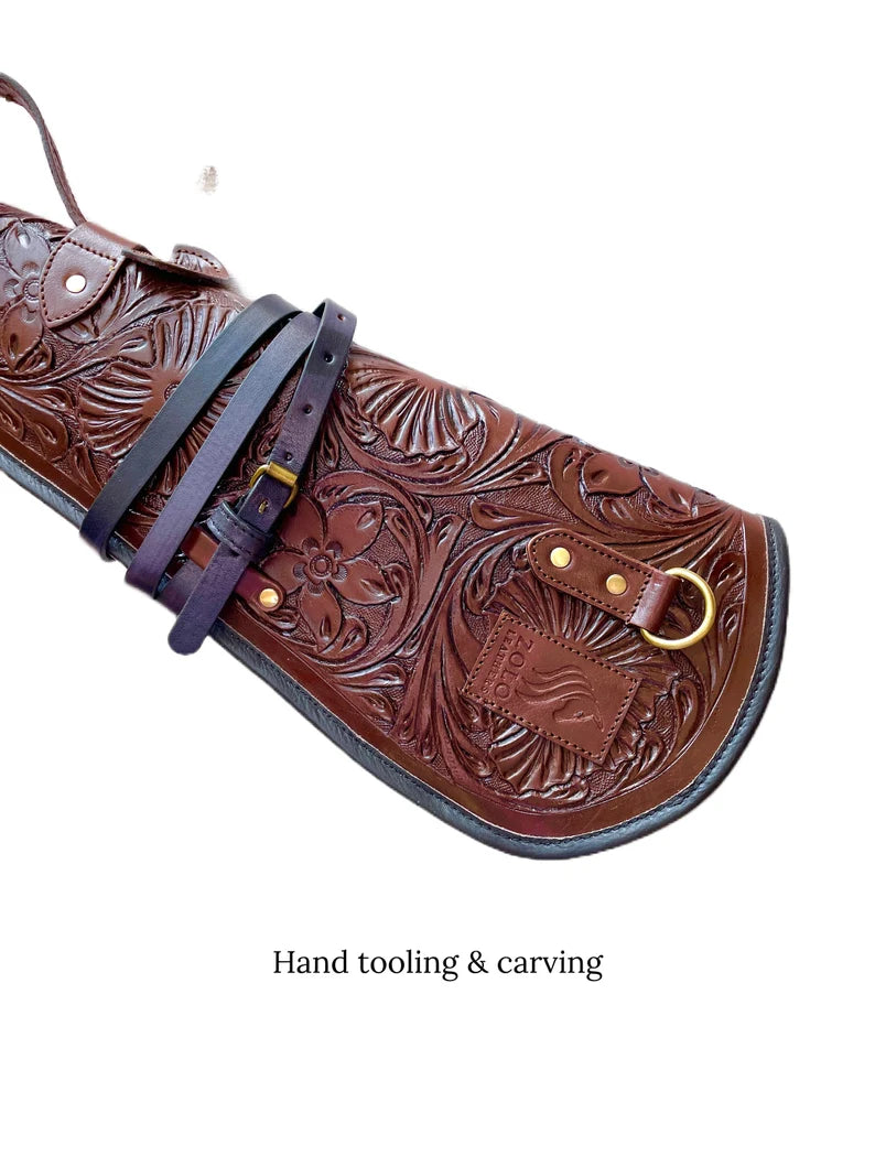 33’ Leather Carry Sleeve For Protection slip With Adjustable Strap | Fits Popular Models