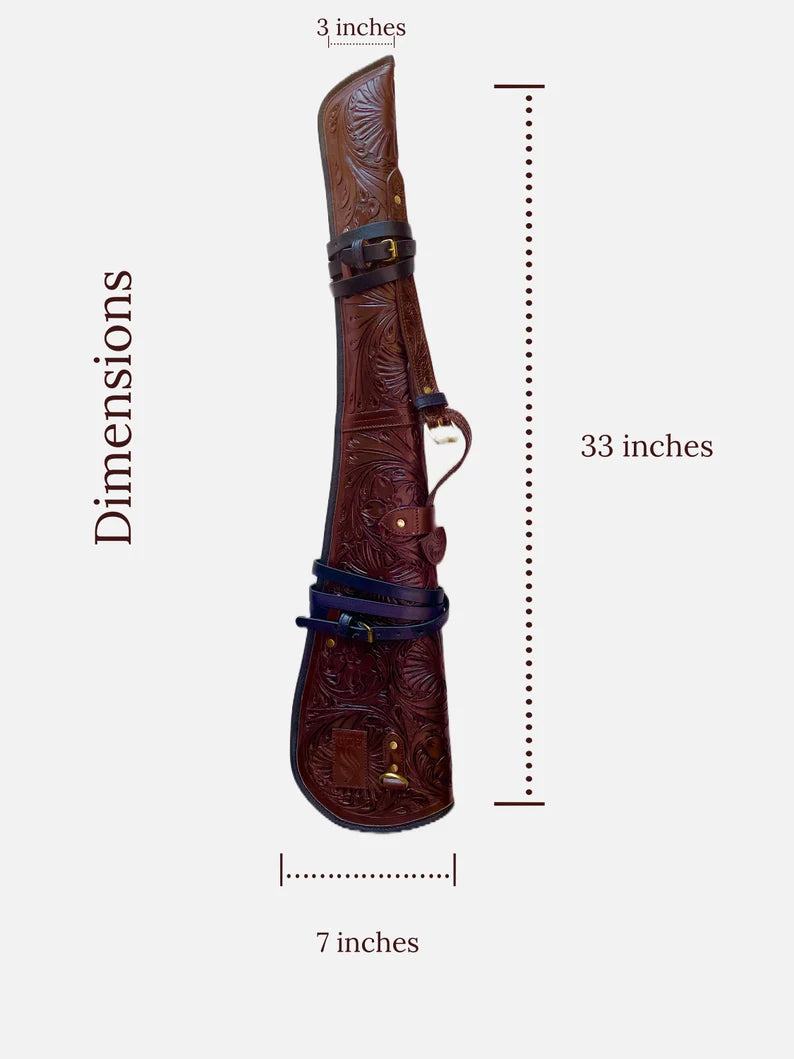 33’ Leather Carry Sleeve For Protection slip With Adjustable Strap | Fits Popular Models