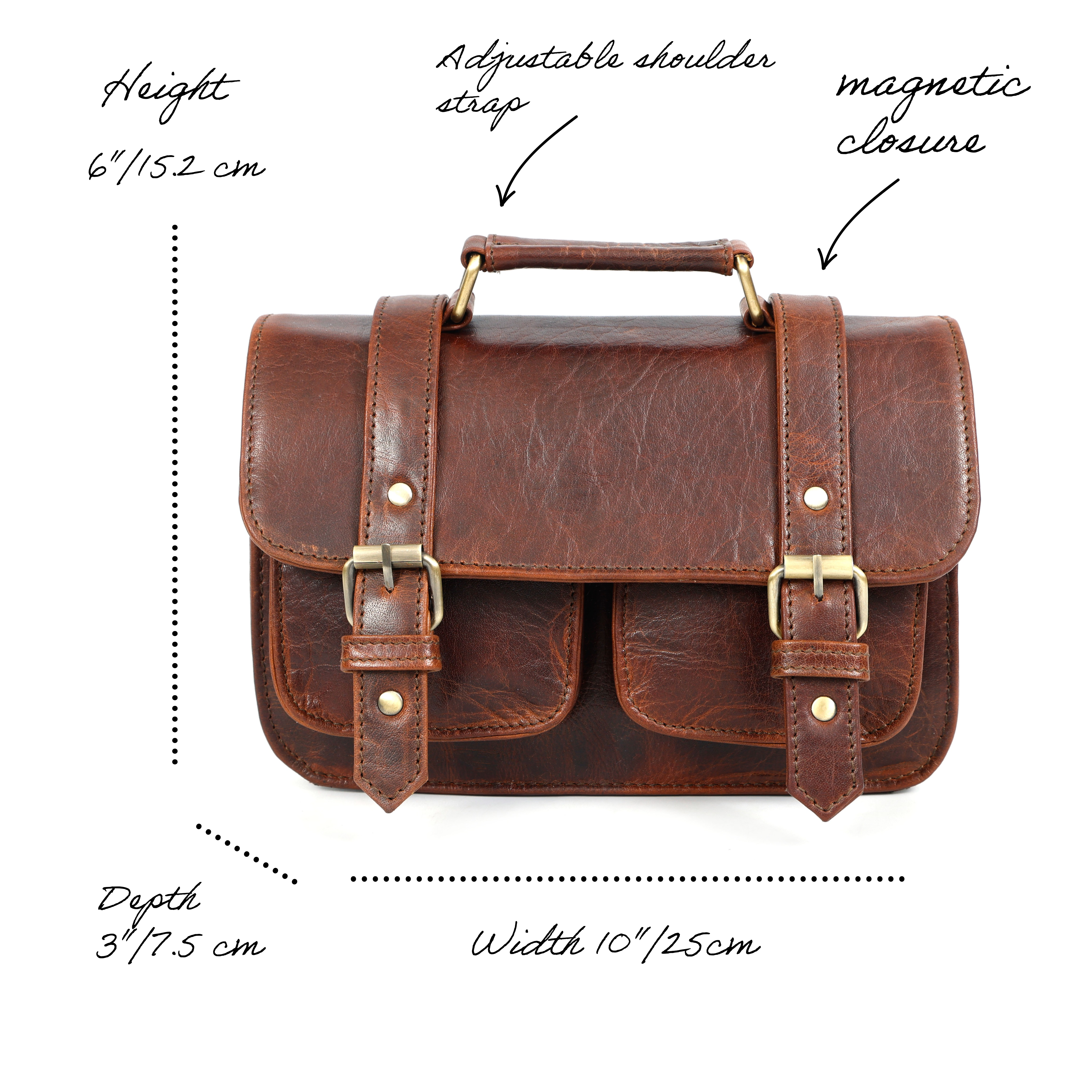 The Elowen Leather Satchel Crossbody Bag