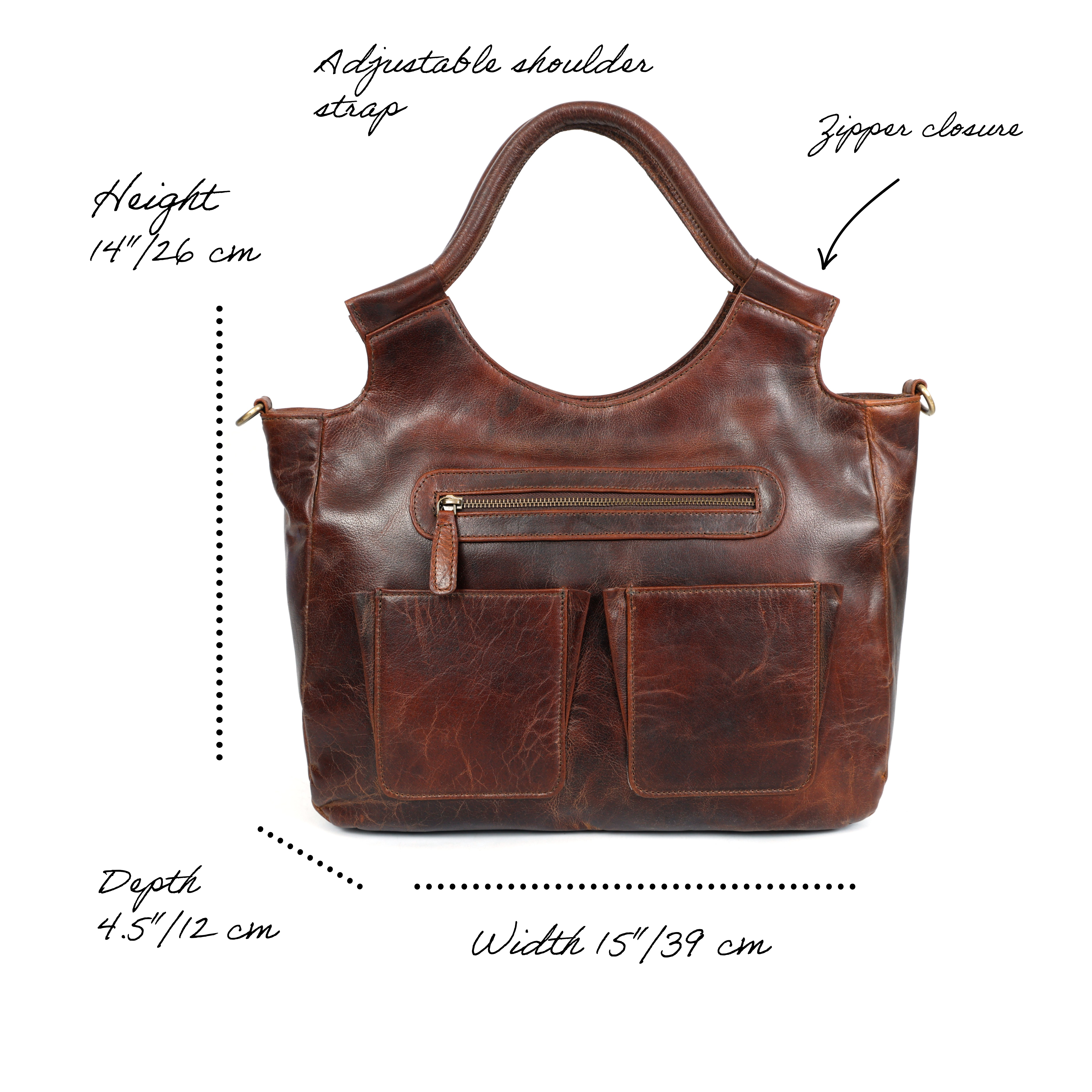 Sienna Leather Laptop Work Bag
